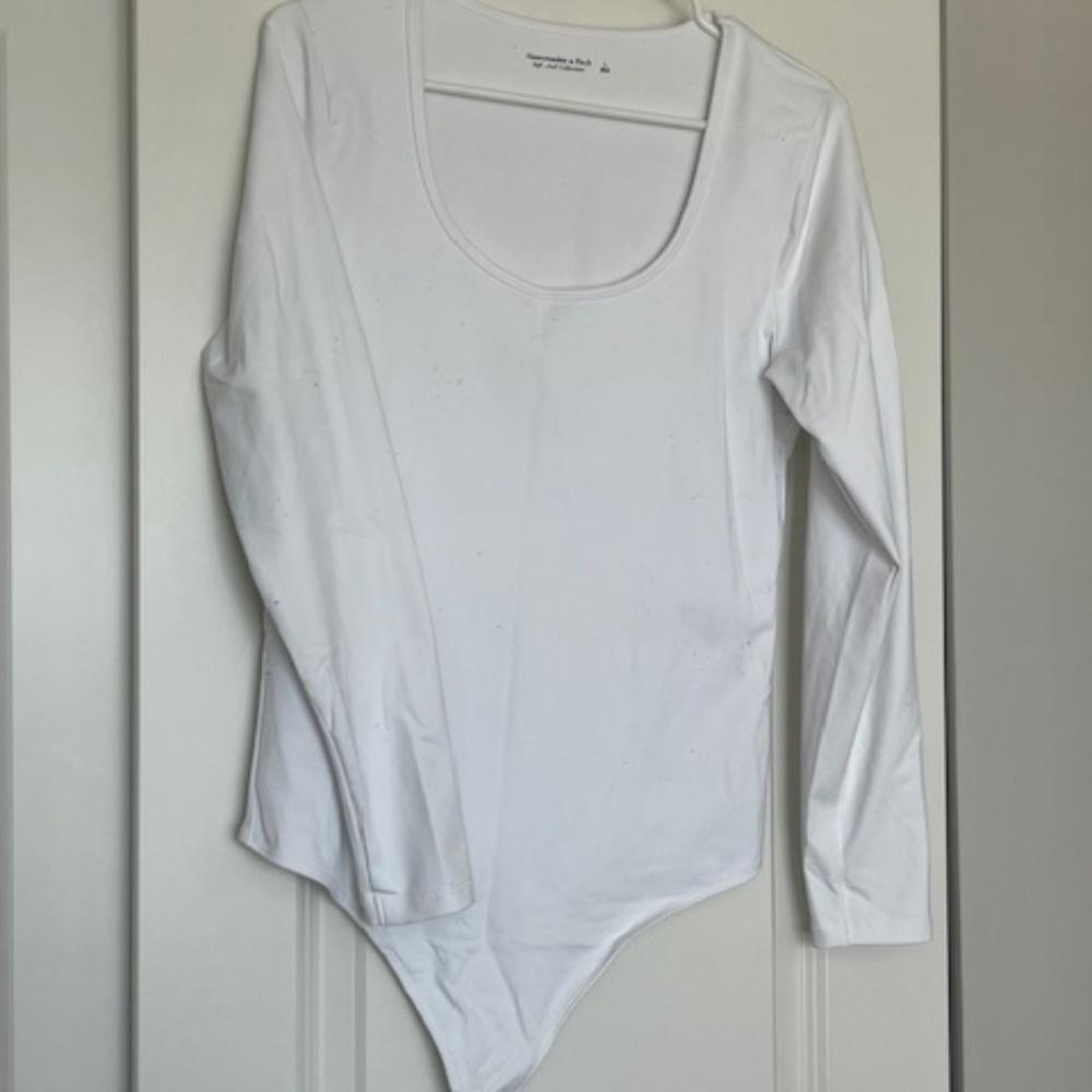 White Abercrombie Bodysuit - Size L - Soft A&F Collection